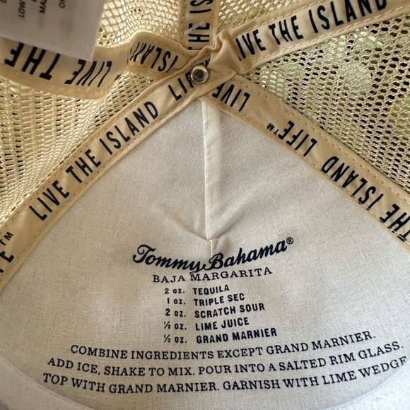 NWT Tommy Bahama Men's Blue Cocktail Recipe Hat With Logo Adjustable Fit - Picture 4 of 6